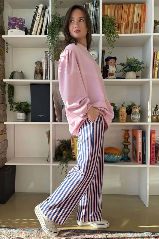 Nova Soft Tech Puff Sleeve Sweatshirt Sweetpea  - 